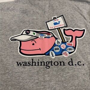 Vineyard Vines Washington DC Gray Long Sleeve Tee